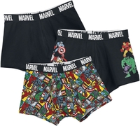 Avengers - Marvel Comics - Lot de Boxers - Homme - noir