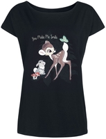 Bambi - You Make Me Smile - T-Shirt Manches courtes - Femme - noir