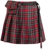 Banned Alternative - Kilt Check It Out - Jupe courte - Femme - rouge