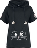 Banned Alternative - Neko Hoodie - T-Shirt Manches courtes - Femme - noir