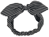 Banned Alternative - Nœud Rayé - Bandeau - Femme - noir blanc