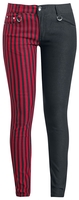 Banned Alternative - Pantalon Punk - Pantalon en toile - Femme - noir rouge
