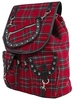 Banned Alternative - Sac À Dos Tartan Rouge - Sac à dos - Femme - noir rouge