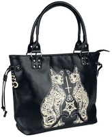 Banned Alternative - Sac Chats Ésotériques - Sac à main - Femme - noir blanc