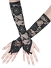 Banned Alternative - Sweet Carice Long Gloves - Mitaines montantes - Femme - noir