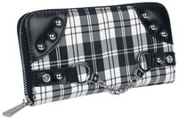 Banned Alternative - Tartan - Portefeuille - Femme - noir blanc