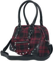 Banned Alternative - Warren Plaid - Sac à main - Femme - noir rouge