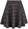 Banned Retro - Jupe Evasée Rock Check - Jupe courte - Femme - gris lilas