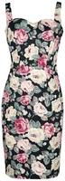 Banned Retro - Robe Crayon Rose Bloom - Robe mi-longue - Femme - multicolore