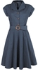 Banned Retro - Robe Moulante Évasée Spot Perfection - Robe mi-longue - Femme - marine