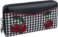 Banned Retro - Rockabilly Cherry - Portefeuille - Femme - noir rouge blanc