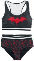 Batman - Bat-Logo - Bikini - Femme - noir rouge