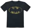 Batman - Enfants - Logo Usé - T-shirt - Unisexe - noir