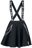 Black Blood by Gothicana - Phat Kandi X Black Blood by Gothicana Rock mit Hosenträgern - Jupe courte - Femme - noir