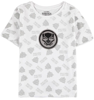Black Panther - Kids - Wakanda Forever - Logo - Allover - T-shirt - Unisexe - blanc