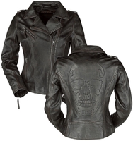 Black Premium by EMP - All Over The Road - Veste en cuir - Femme - marron