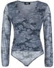 Black Premium by EMP - Body Semi-Transparent Noir Camouflage & Col En V - Body - Femme - camouflage