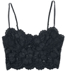 Black Premium by EMP - Brassière Noire Dentelle Florale - Bustier - Femme - noir