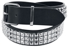 Black Premium by EMP - Ceinture Triple Rangée Noir Cloutée - Ceinture - Unisexe - noir