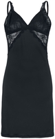 Black Premium by EMP - Chemise De Nuit Noire Avec Dentelle - Chemise de nuit - Femme - noir