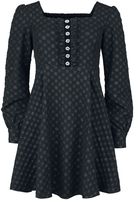 Black Premium by EMP - Kurzes Kleid mit Blumen Bordüre - Robe courte - Femme - noir