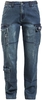 Black Premium by EMP - Lockere Cargohose im Used- Look - Pantalon Cargo - Femme - bleu foncé