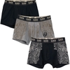 Black Premium by EMP - Lot De Boxers Noir/Gris Imprimé Celtiques - Boxer - Homme - gris