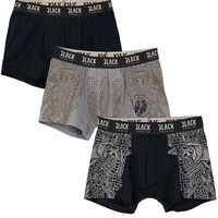 Black Premium by EMP - Lot De Boxers Noir/Gris Imprimé Celtiques - Boxer - Homme - gris