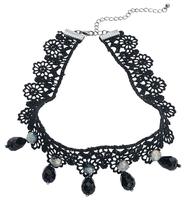 Black Premium by EMP - Perles Brillantes - Serre-cou - Femme - noir