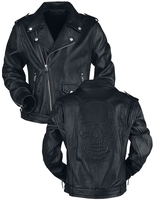 Black Premium by EMP - The Road Crew - Veste en cuir - Homme - noir