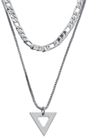 Black Premium by EMP - Triangla Basique - Collier - Femme - couleur argent