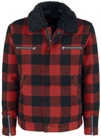Brandit - Veste Carreaux Homme Falcon - Veste mi-saison - Homme - rouge noir