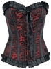 Burleska - Lily Hook Red Dragon - Corset - Femme - noir rouge