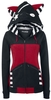 Bye Bye Kitty - Star Kitty - Sweat-shirt zippé à capuche - Femme - noir rouge
