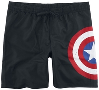 Captain America - Bouclier - Short de bain - Homme - noir