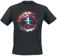 Captain America - Civil War - Bouclier Hex - T-Shirt Manches courtes - Homme - noir