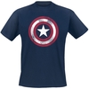 Captain America - Distressed Shield - T-Shirt Manches courtes - Homme - bleu