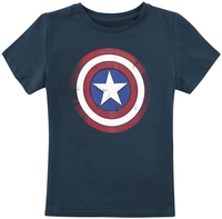 Captain America - Enfants - Bouclier - T-shirt - Unisexe - marine