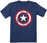 Captain America - Kids - Distressed Shield - T-shirt - Unisexe - bleu