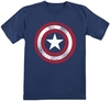 Captain America - Kids - Distressed Shield - T-shirt - Unisexe - bleu