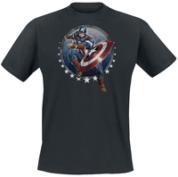 Captain America - Throw Shield - T-Shirt Manches courtes - Homme - noir