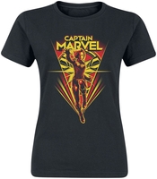 Captain Marvel - Flying - T-Shirt Manches courtes - Femme - noir