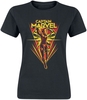 Captain Marvel - Flying - T-Shirt Manches courtes - Femme - noir