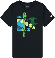 Champion - Legacy Neon Spray Tee - T-shirt - Homme - noir
