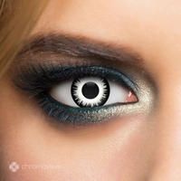 Chromaview - Luna Eclipse - Lentille de contact décorative - Unisexe - blanc noir