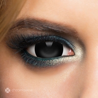 Chromaview - Mini Sclera Black - Lentille de contact décorative - Unisexe - noir