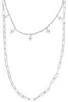 Éclairs - - Collier - Femme - couleur argent