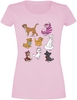 Classiques Disney - Grilles Chats - T-Shirt Manches courtes - Femme - rose clair
