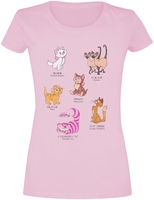 Classiques Disney - Races De Chats - T-Shirt Manches courtes - Femme - rose clair