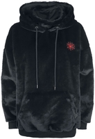 Collection Spéciale EMP - Flauschiger Kapuzenpullover mit Rockhand-Stickerei - Sweat-shirt à capuche - Femme - noir